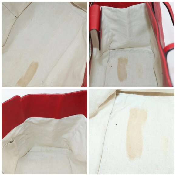 GUCCI Swing Tote Bag Leather Red Gold 354397 Auth 144275 - Picture 15 of 16